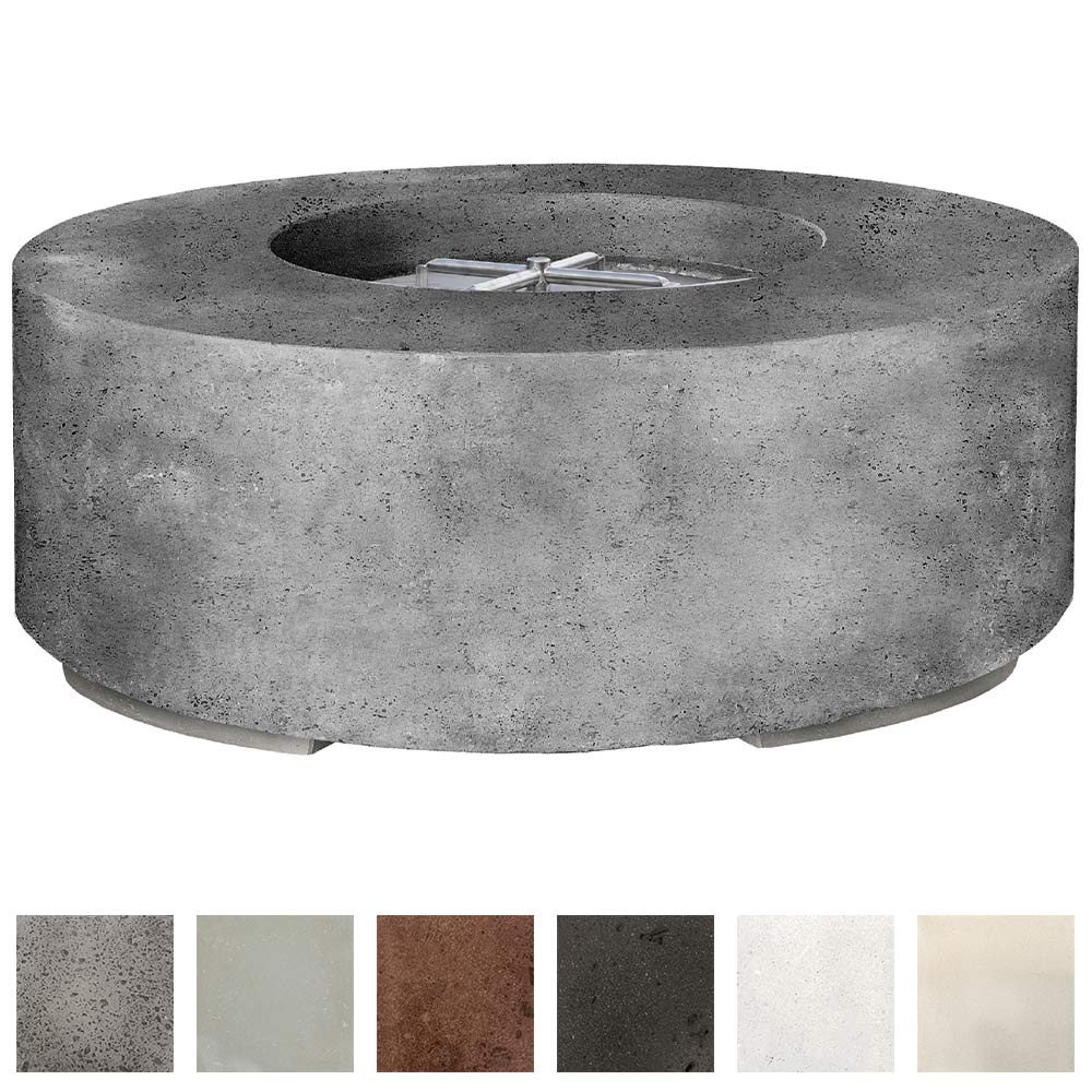 Prism Hardscapes Rotondo Concrete Gas Fire Pit, 80-Inch