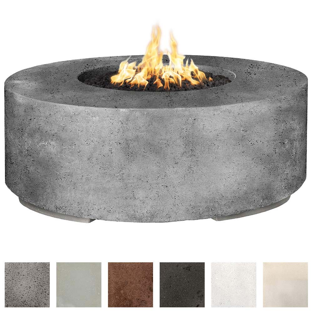 Prism Hardscapes Rotondo Concrete Gas Fire Pit, 48-Inch