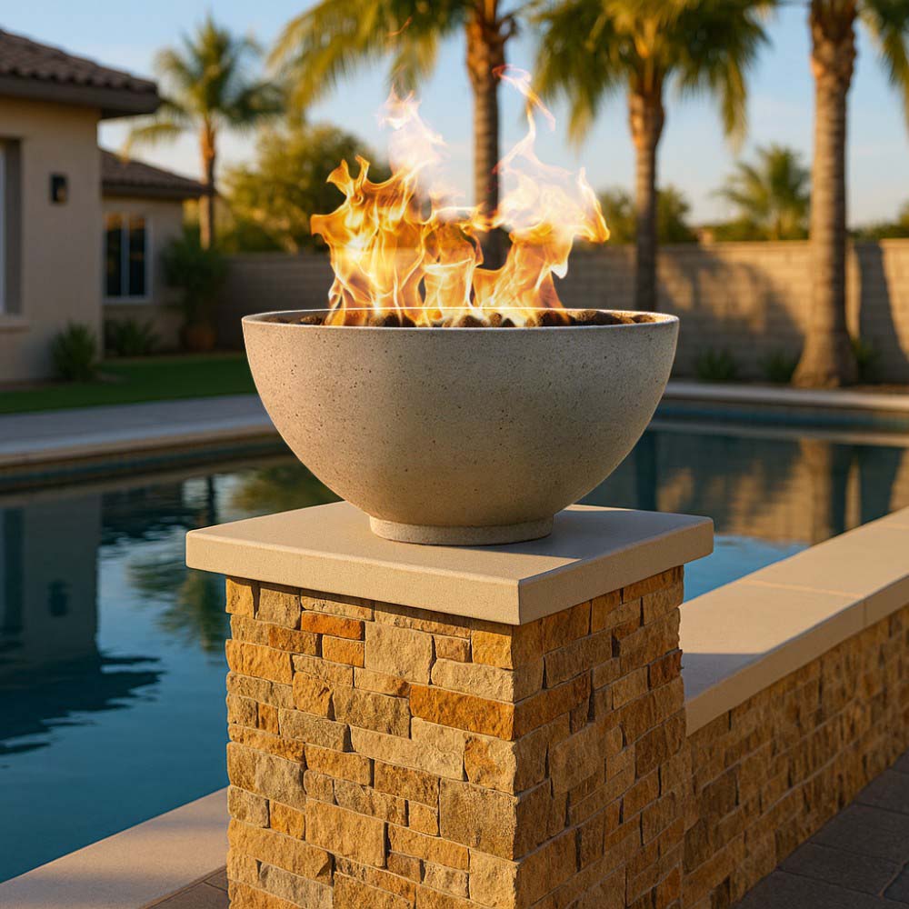 Firegear Sanctuary 2 39-Inch Pro Series Concrete Gas Fire Bowl