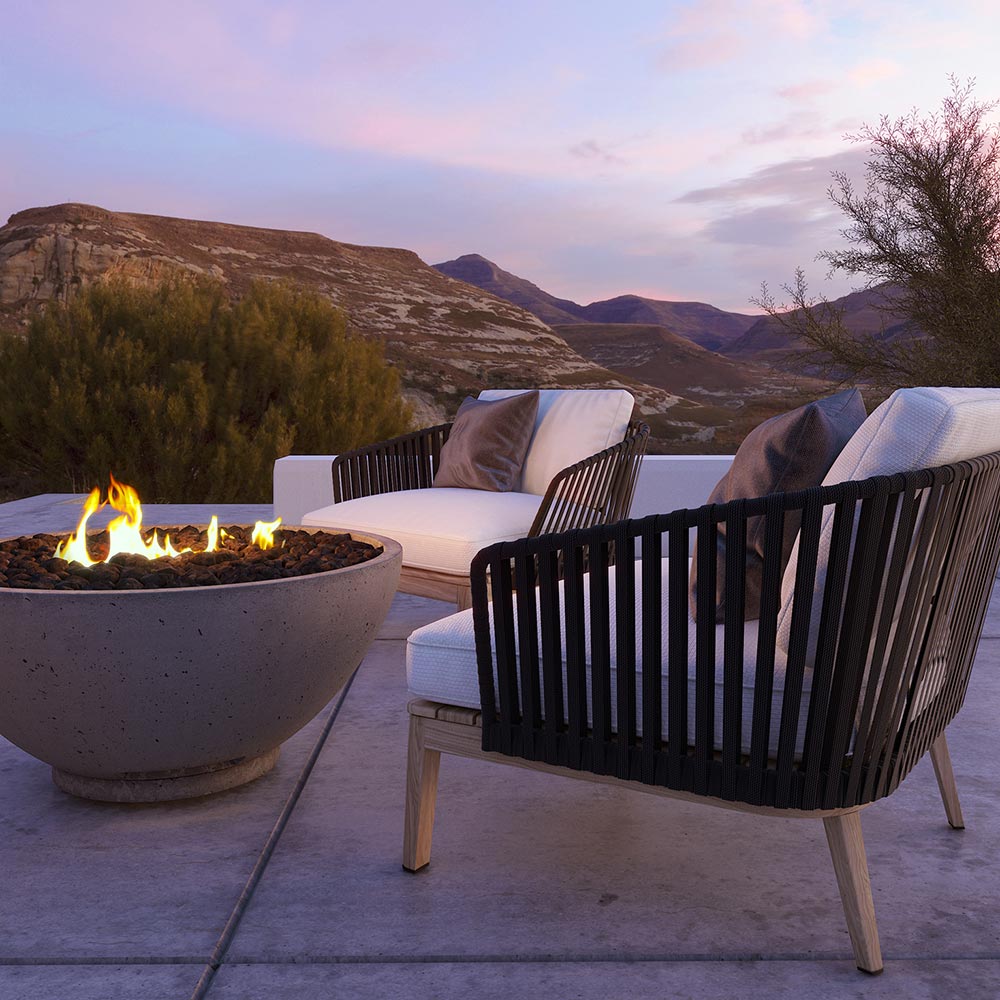 Firegear Sanctuary 2 30-Inch Pro Sereies Concrete Gas Fire Bowl