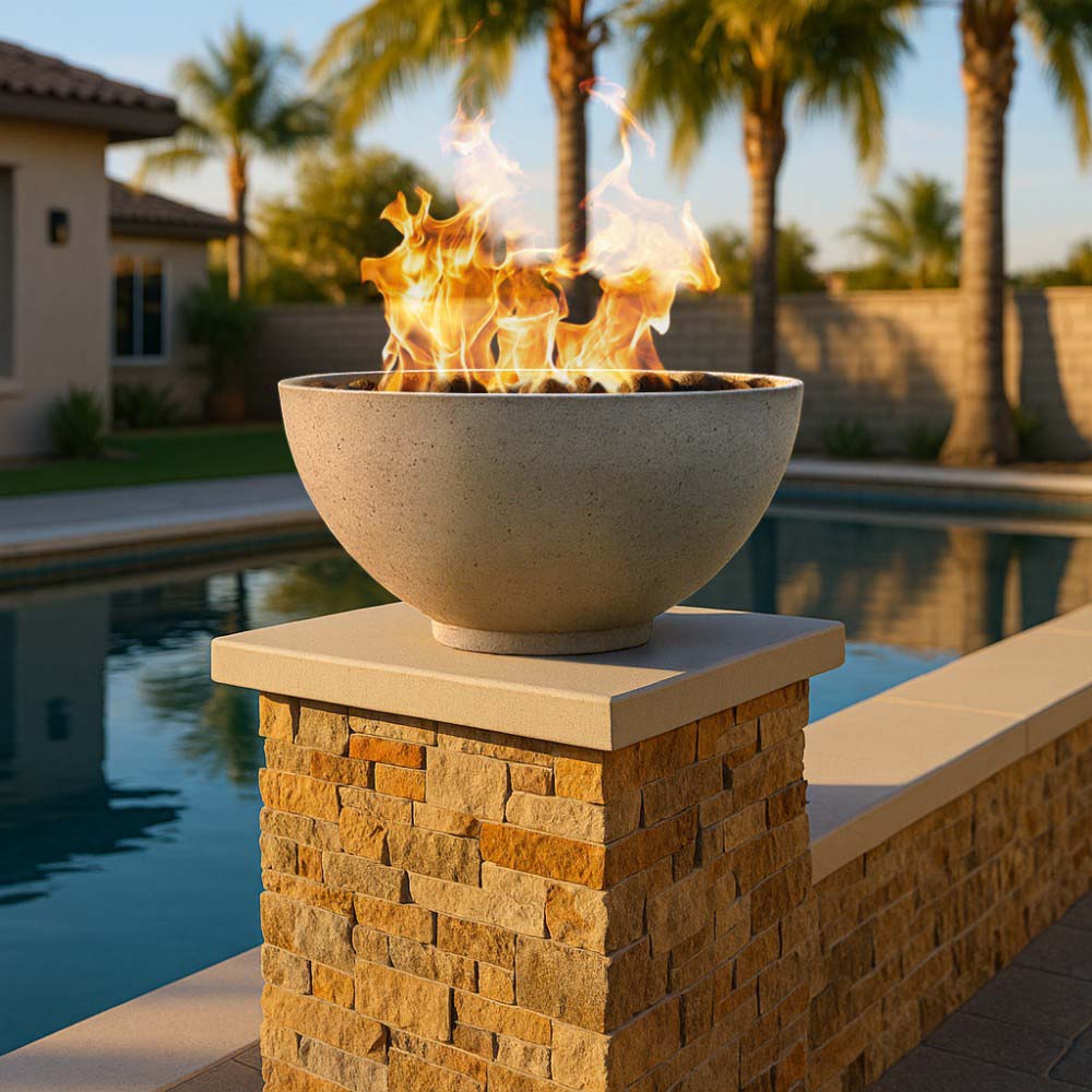 Firegear SAN3-Config Sanctuary Gas Fire Bowl, 30-Inch