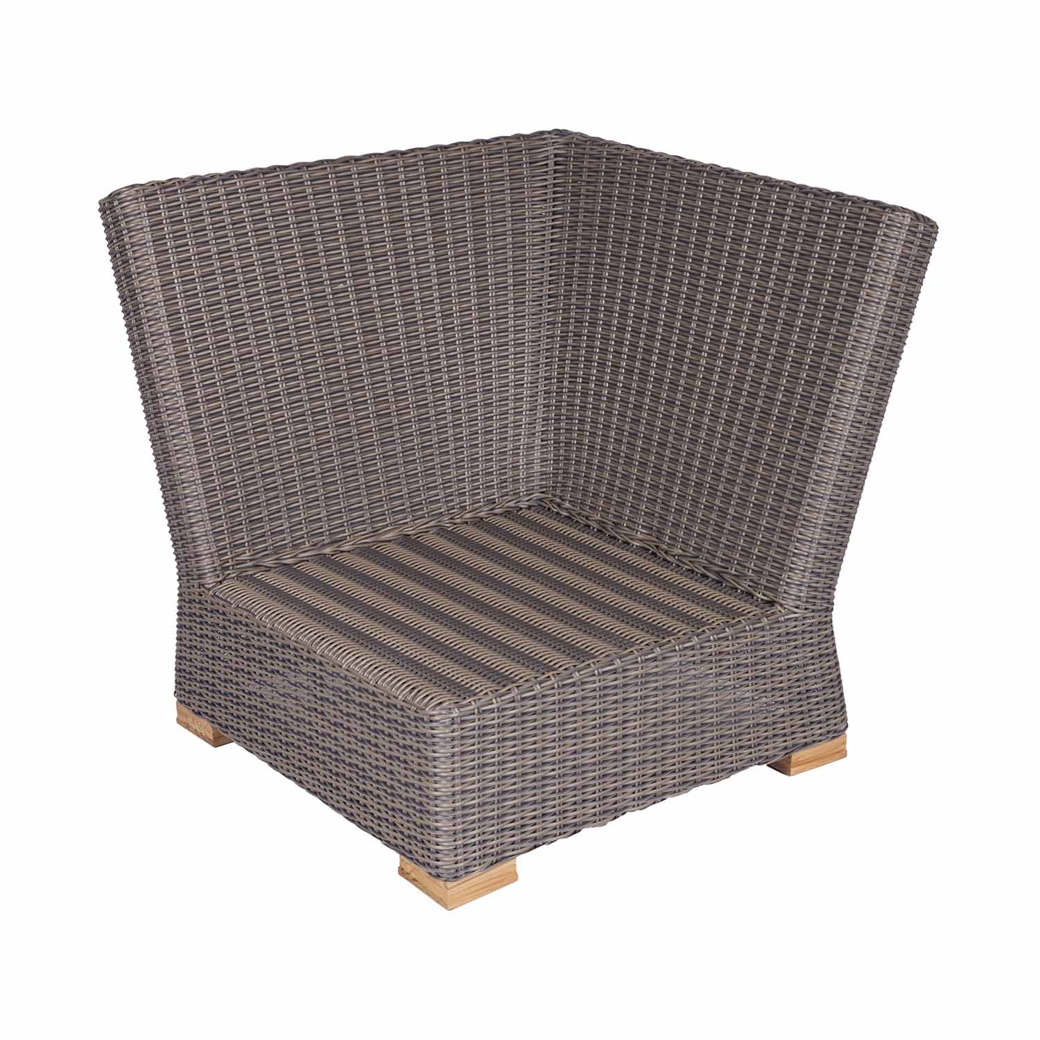 Royal Teak Collection SBCO Sanibel Deep Seating Wicker Sectional Couch Corner Section, Frame Only