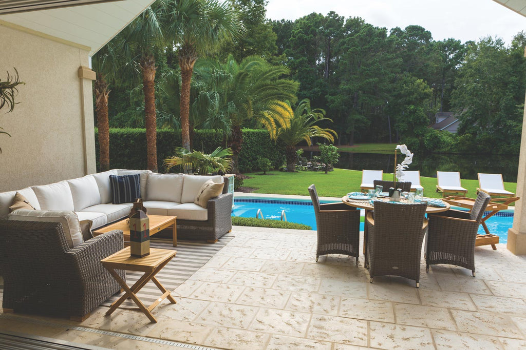 Royal Teak Collection SB2L Sanibel Deep Seating Wicker Sectional Couch Two-Seat Section with Left Arm