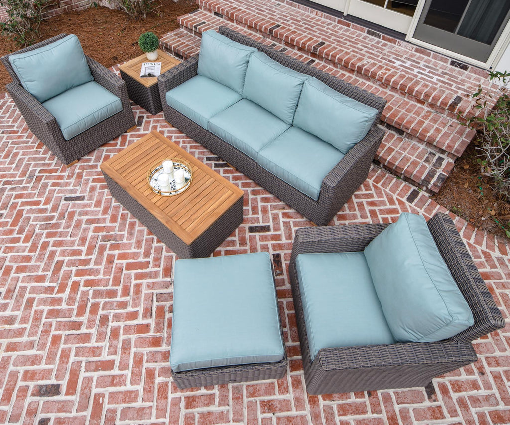 Royal Teak Collection Sanibel Deep Seating Wicker Coffee Table