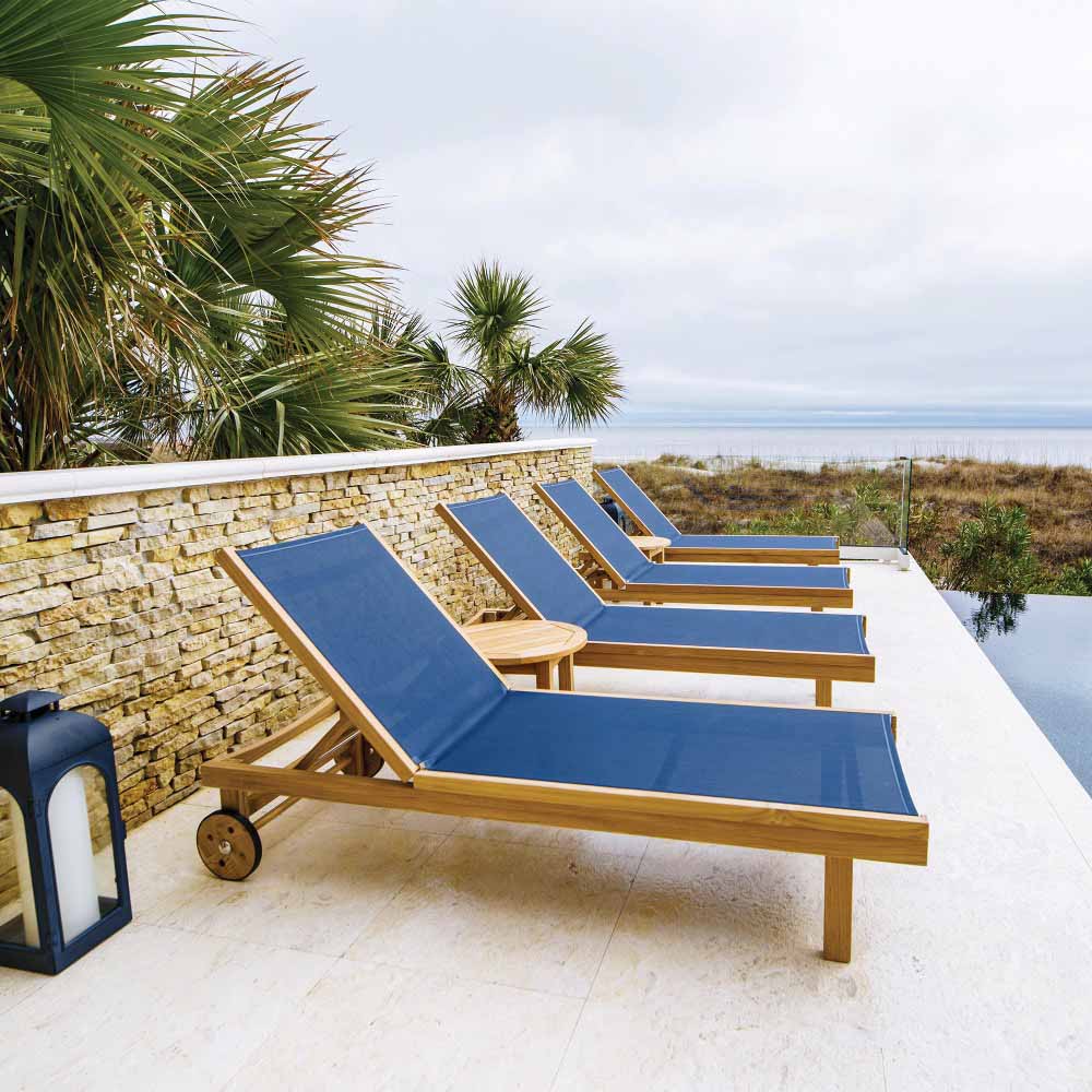 Royal Teak Collection Teak Lounging Sundaze Sling Chair
