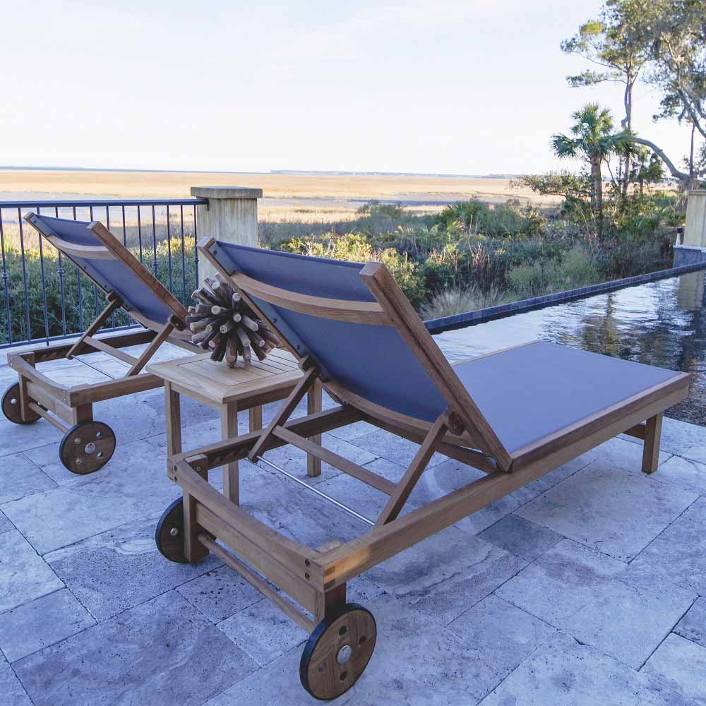 Royal Teak Collection Teak Lounging Sundaze Sling Chair