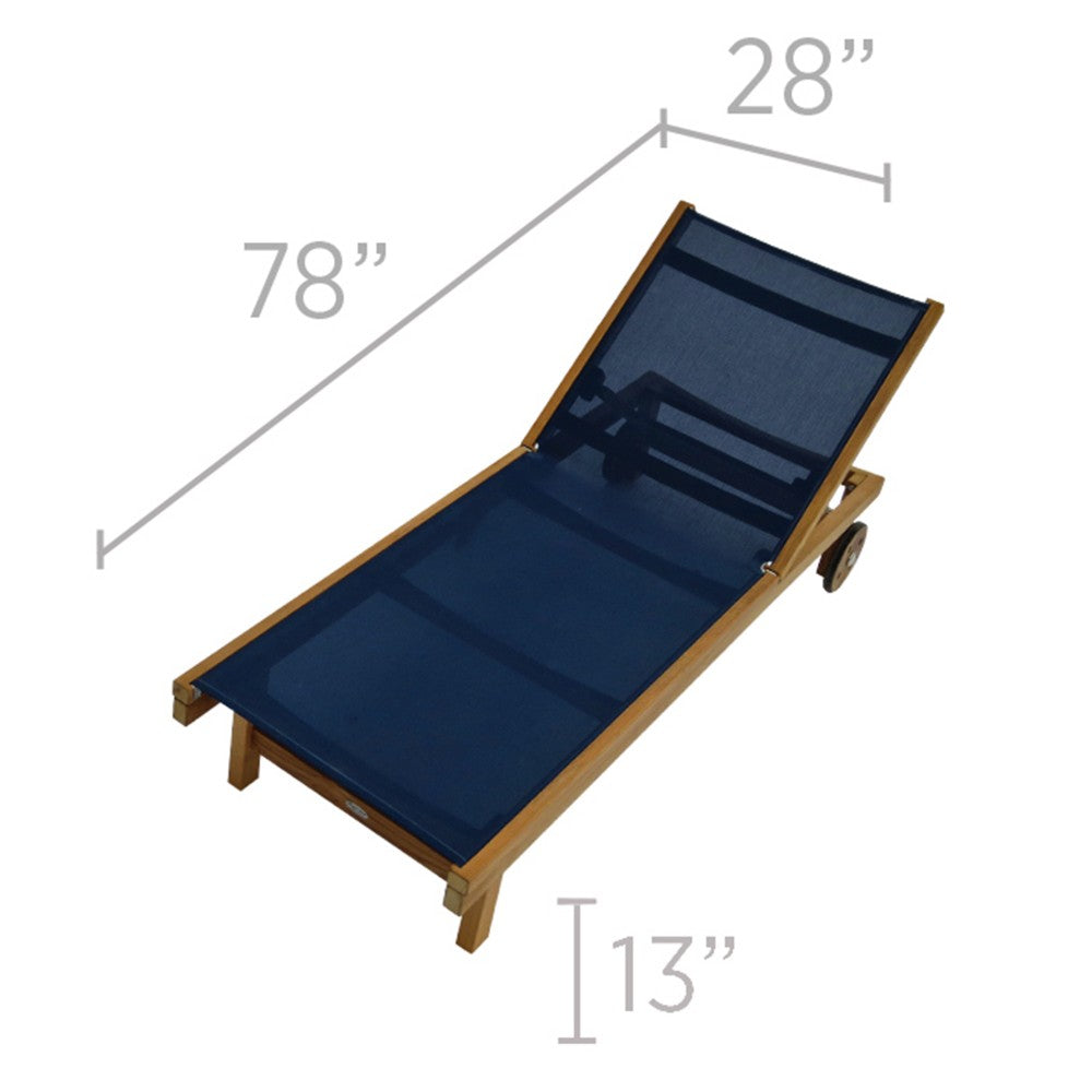 Royal Teak Collection Teak Lounging Sundaze Sling Chair