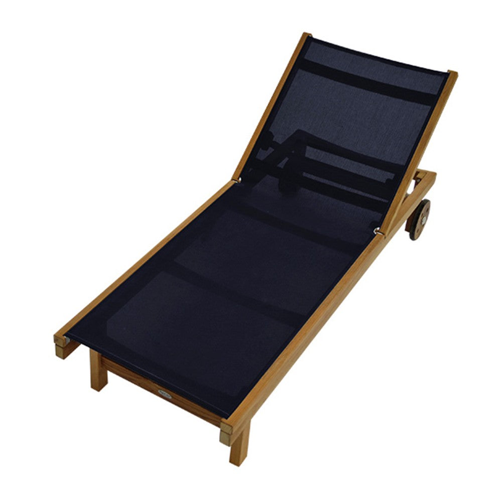 Royal Teak Collection Teak Lounging Sundaze Sling Chair