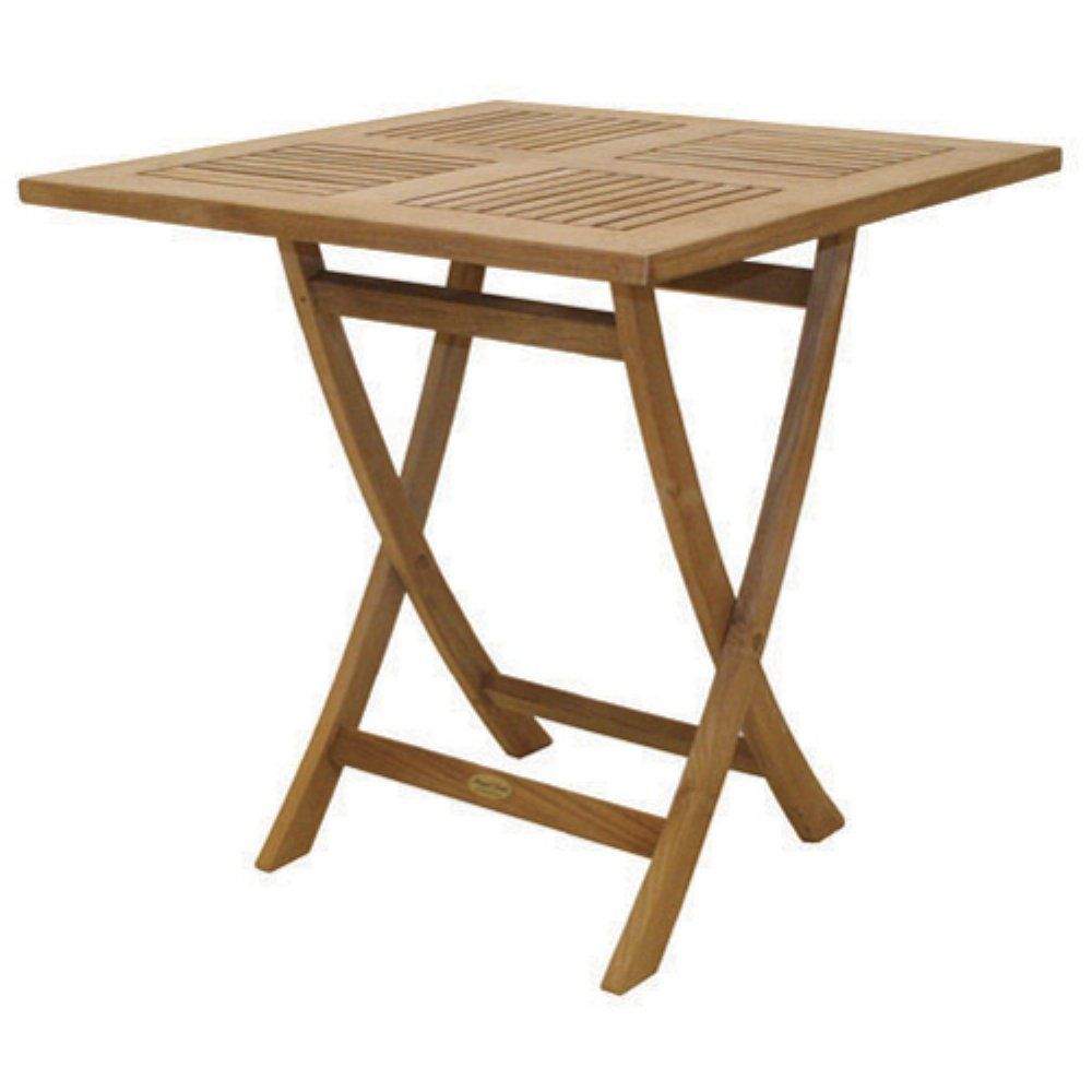 Royal Teak Collection Square Sailor Teak Folding Table, 30x30-Inch