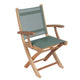 Royal Teak Collection SMC Sailmate Teak Sling Folding Arm Chair