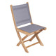 Royal Teak Collection SM Sailmate Teak Sling Folding Side Chair
