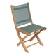 Royal Teak Collection SM Sailmate Teak Sling Folding Side Chair