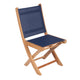Royal Teak Collection SM Sailmate Teak Sling Folding Side Chair