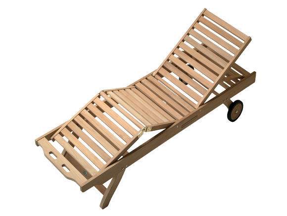 Royal Teak Collection Teak Lounging Sun Bed Chair