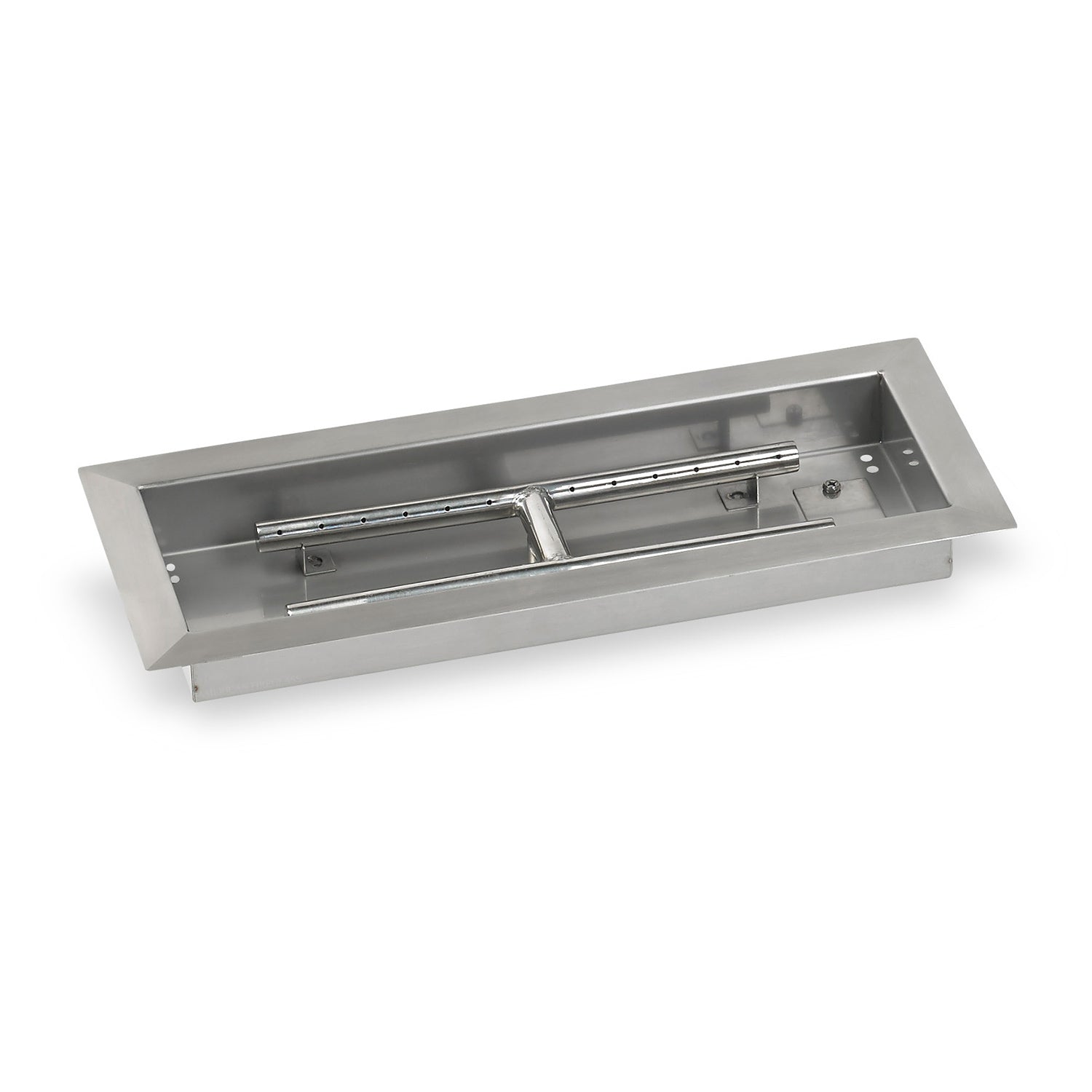American Fire Glass Drop-In Fire Pit Burner Pan, Rectangular Bowl - Burner Included