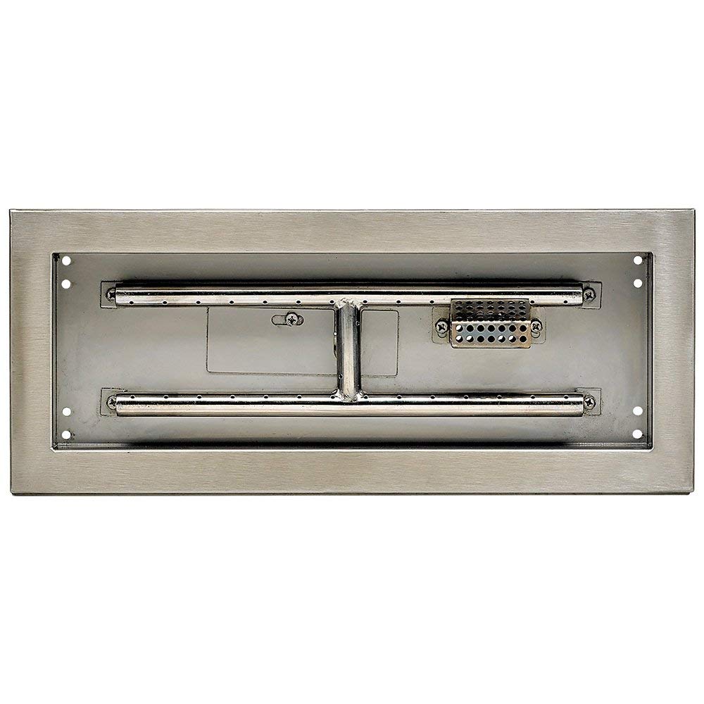 American Fire Glass CSA Certified Rectangular Spark Ignition Fire Pit Kit
