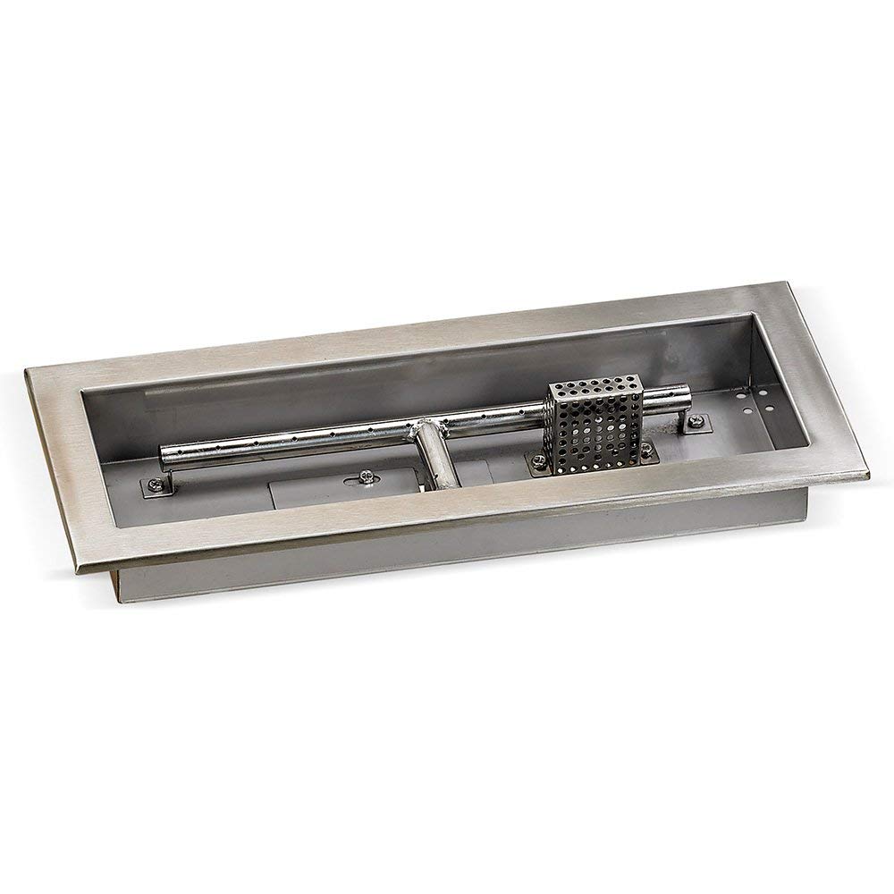 American Fire Glass CSA Certified Rectangular Spark Ignition Fire Pit Kit