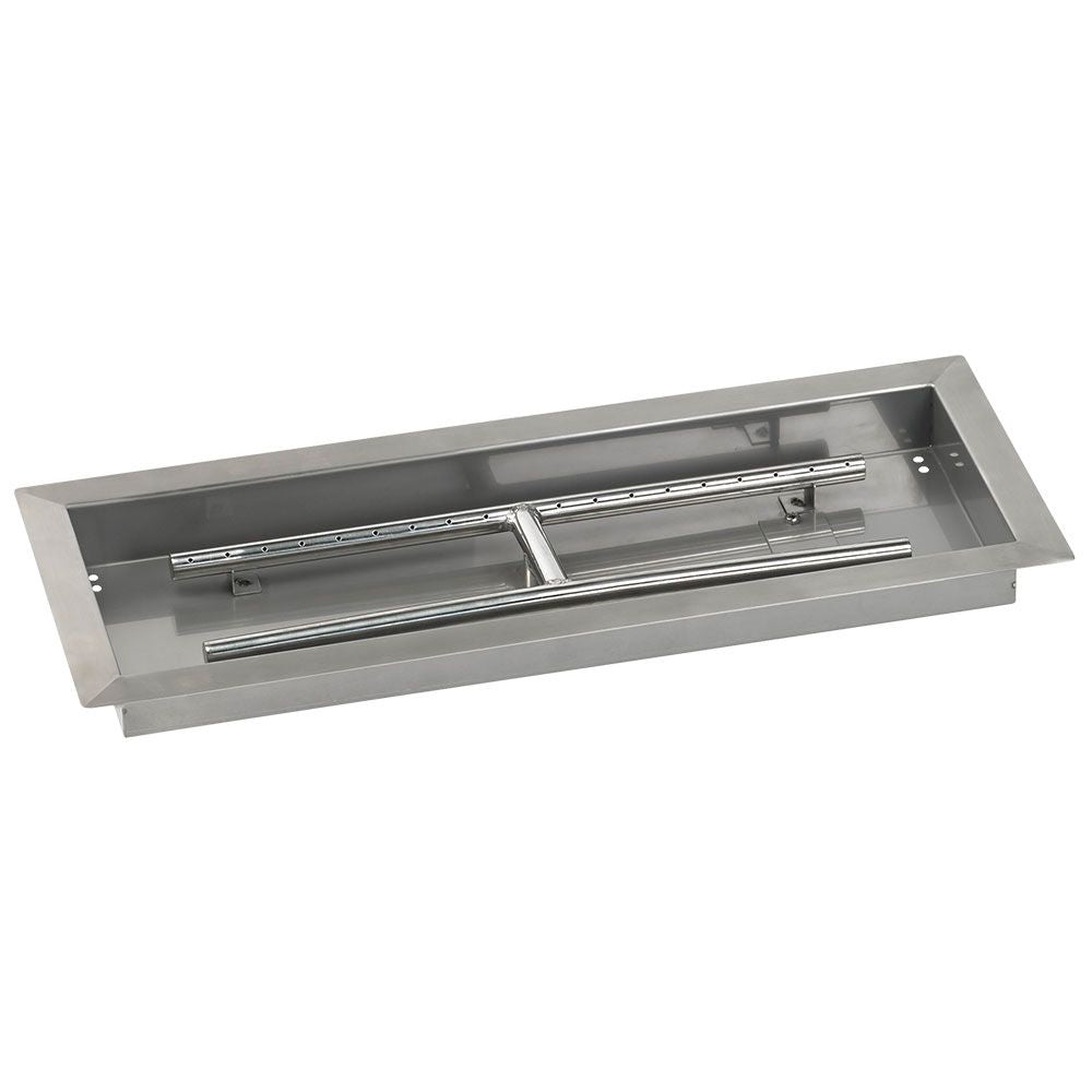 American Fire Glass Spark Ignition Fire Pit Kits, Rectangular Bowl Pans