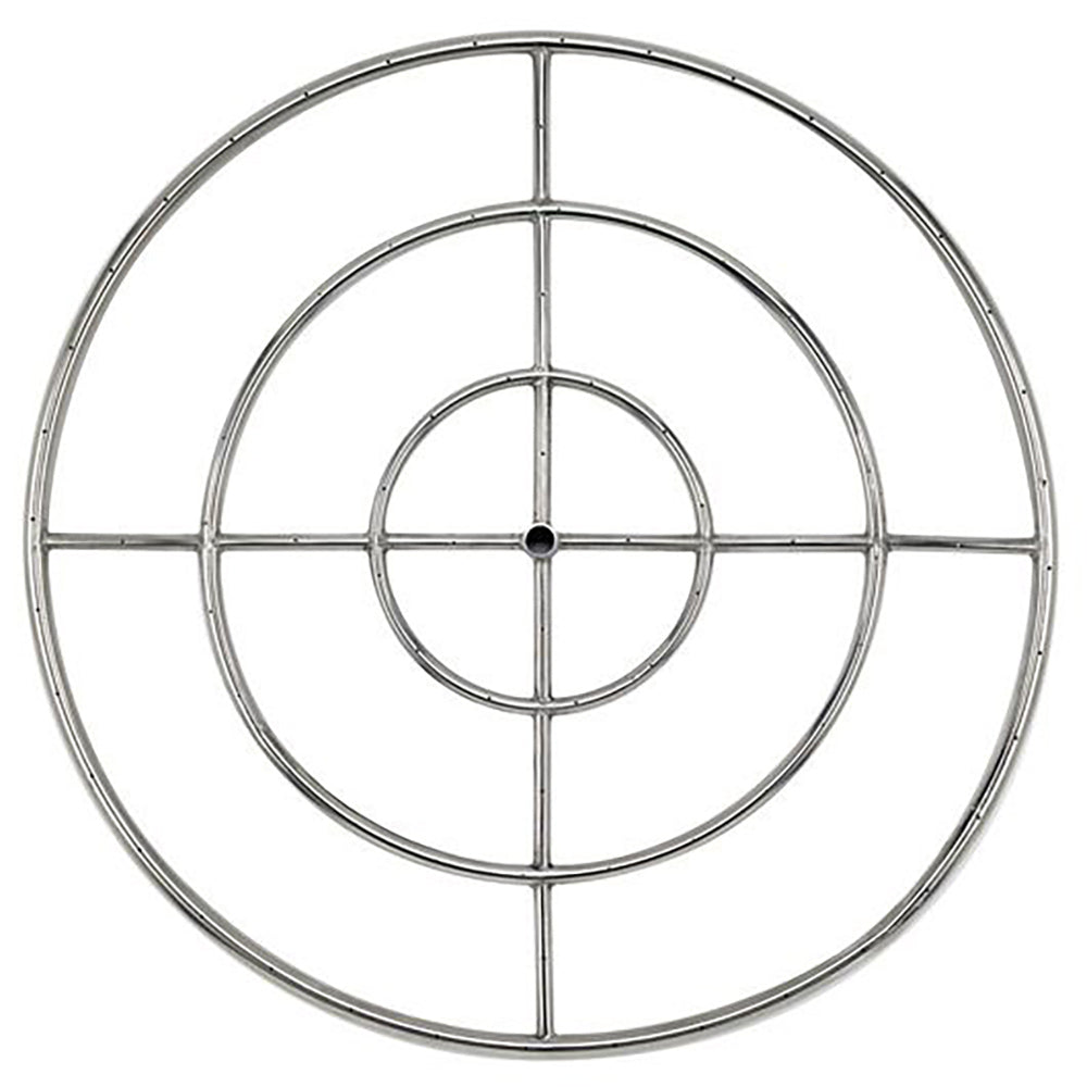 American Fire Glass Round Stainless Steel Fire Pit Burner