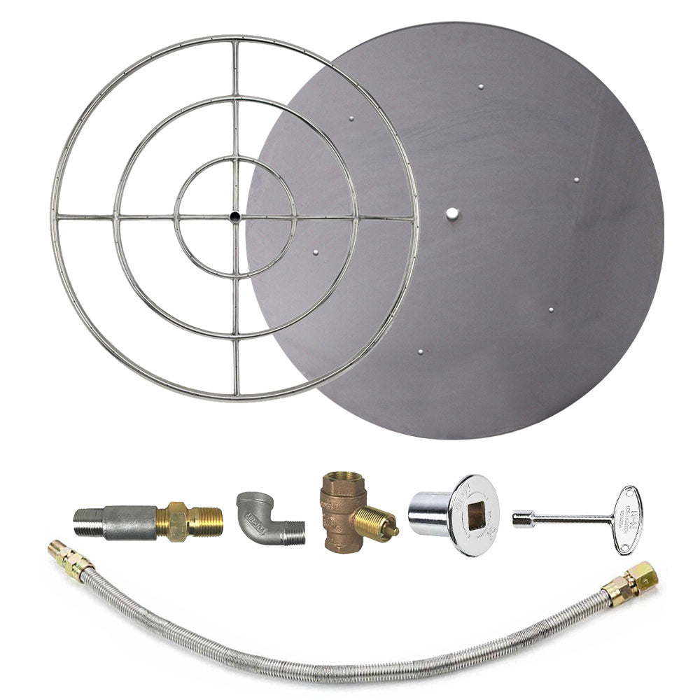 Spotix Round AFG Match Lit Fire Pit Burner Kits