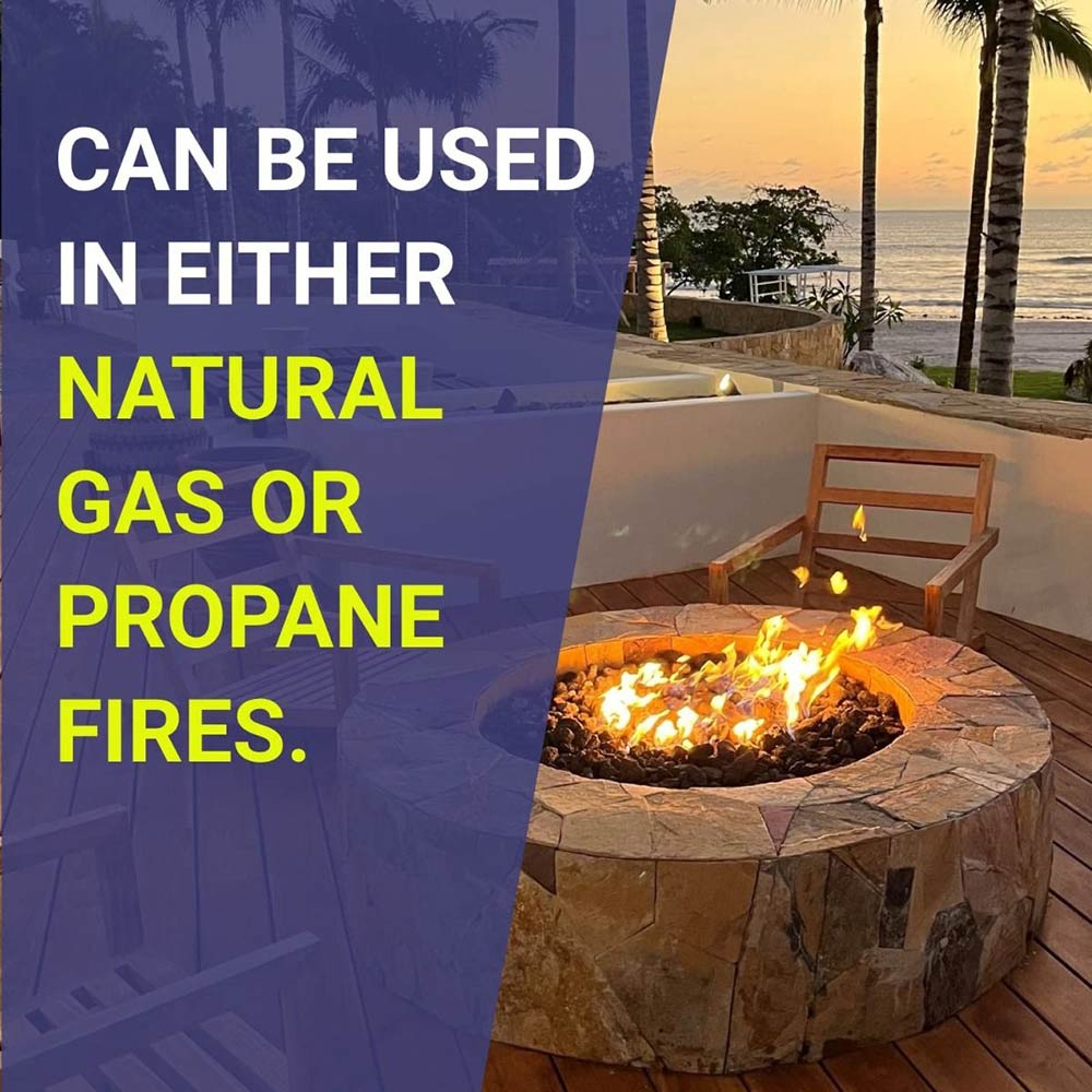 American Fire Glass Round Stainless Steel Fire Pit Burner