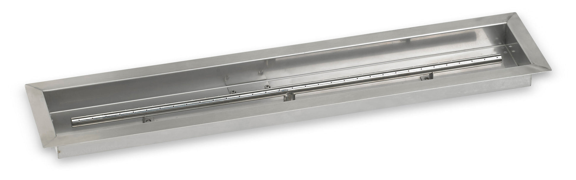 American Fire Glass Drop-In Fire Pit Burner Pan, Linear Trough - Burner Included
