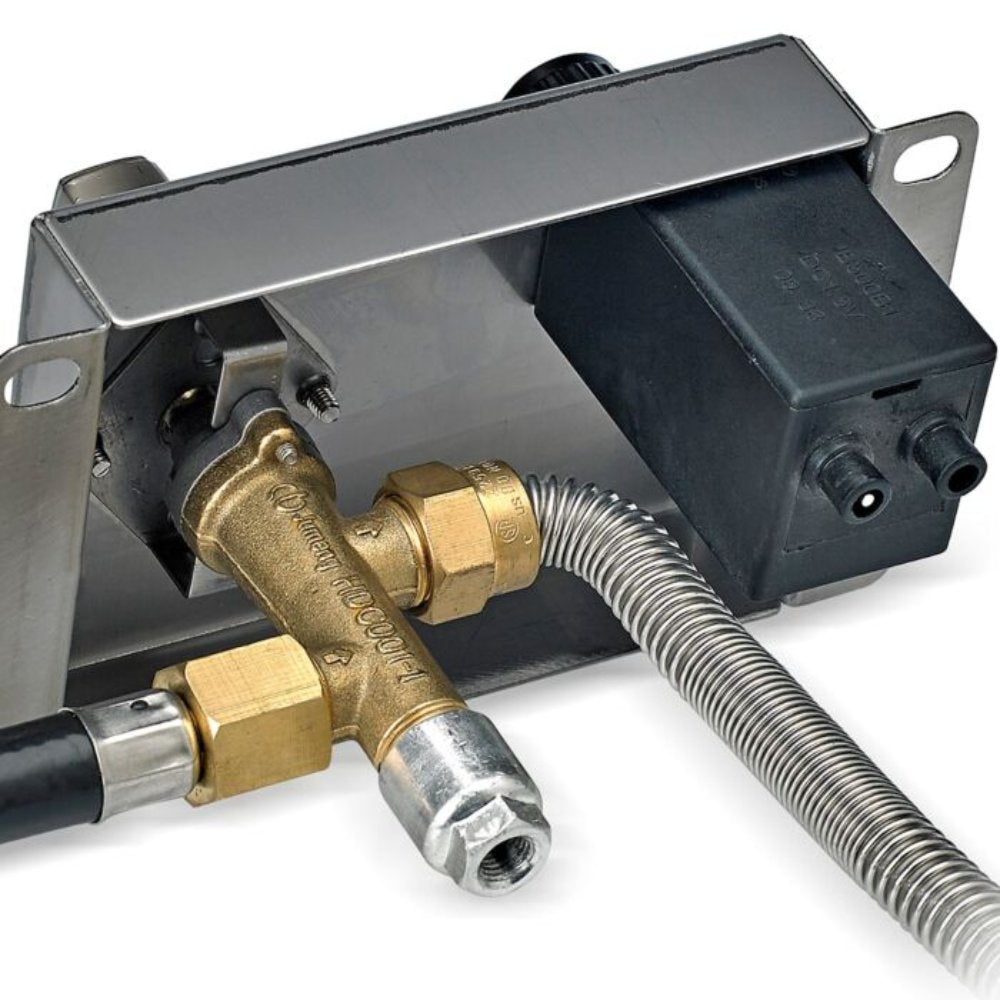 American Fire Products Linear Stainless Steel Drop-In Pan Fire Pit Kit with Flame Sensing Spark Ignition