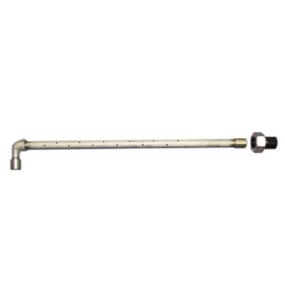 Stainless steel gas log lighter burner kit with long tube and hex connector