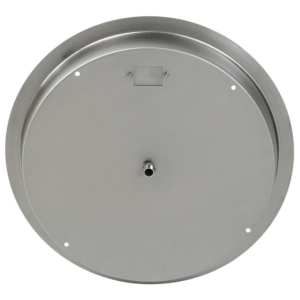 American Fire Glass Round Stainless Steel Pan with Burner