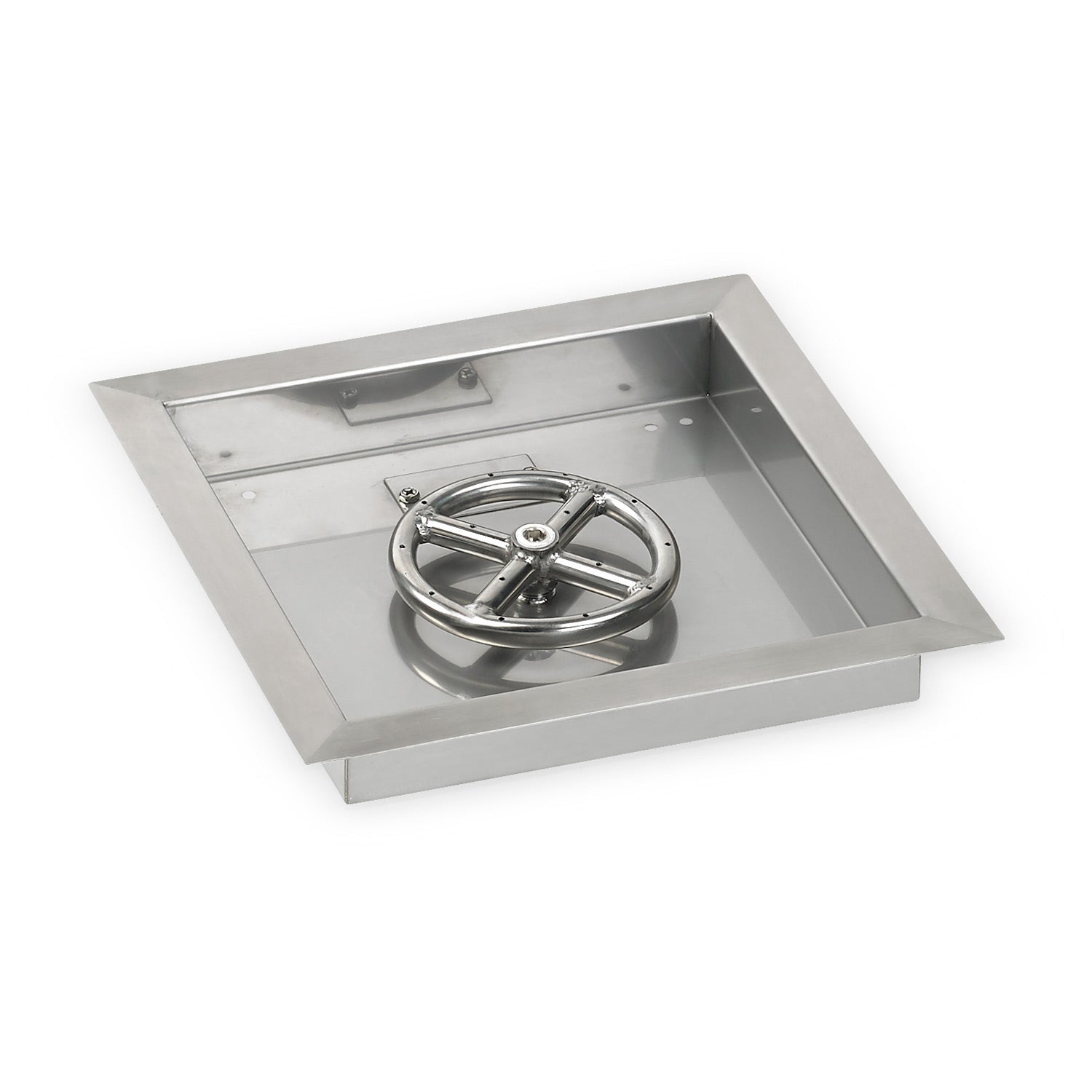 American Fire Glass Spark Ignition Fire Pit Kits, Square Bowl Pans