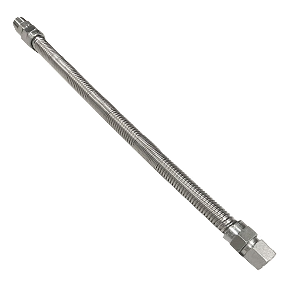 HPC Fire Stainless Steel Gas Flex Line, 5/8-Inch OD with 1/2-Inch MIP x 1/2-Inch FIP