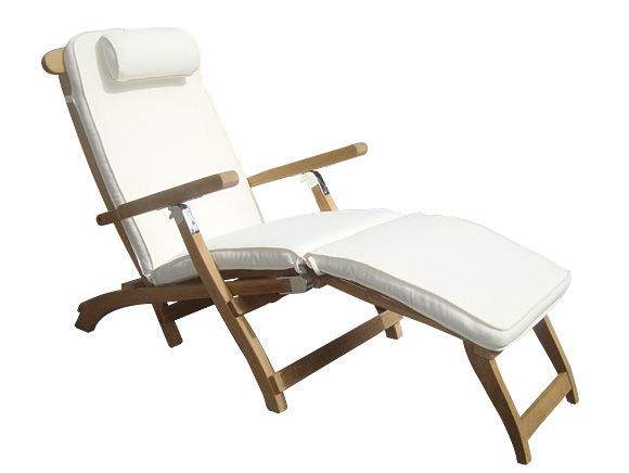 Royal Teak Collection Teak Lounging Steamer Deck Chair