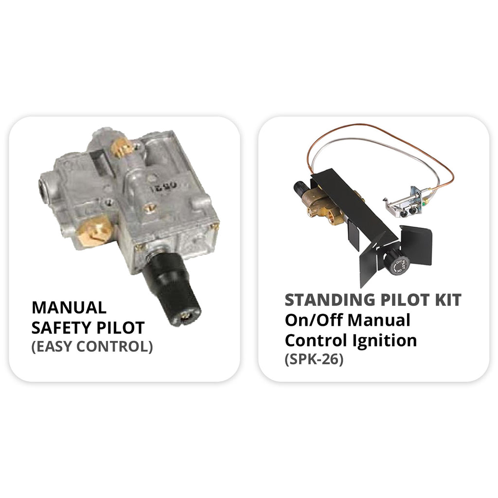 Real Fyre CHB Charred Royal English Oak Vented Gas Log Set, Stainless Steel, Double Sided