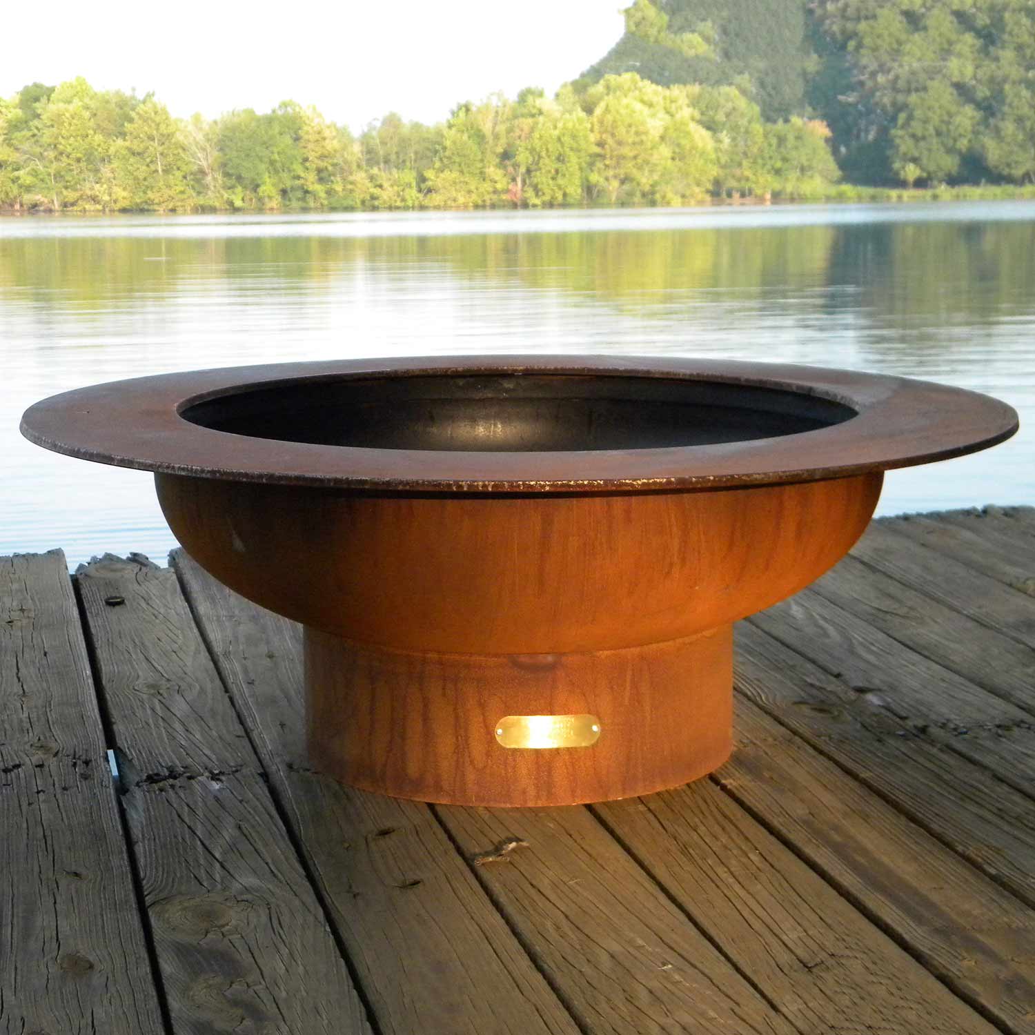 Fire Pit Art SATLC Saturn Gas Fire Pit with Lid