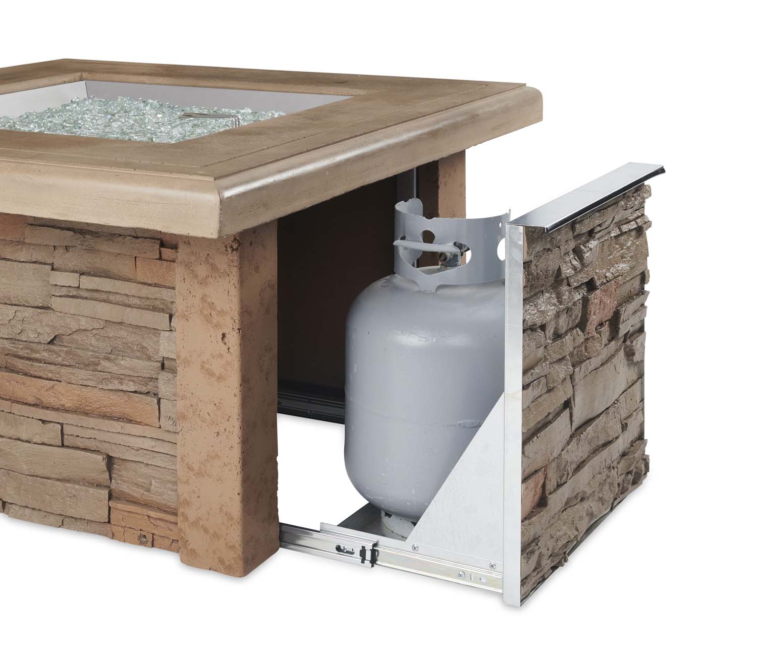 The Outdoor GreatRoom Company SIERRA-2424-M-K Sierra Gas Fire Table, 43x43-Inches