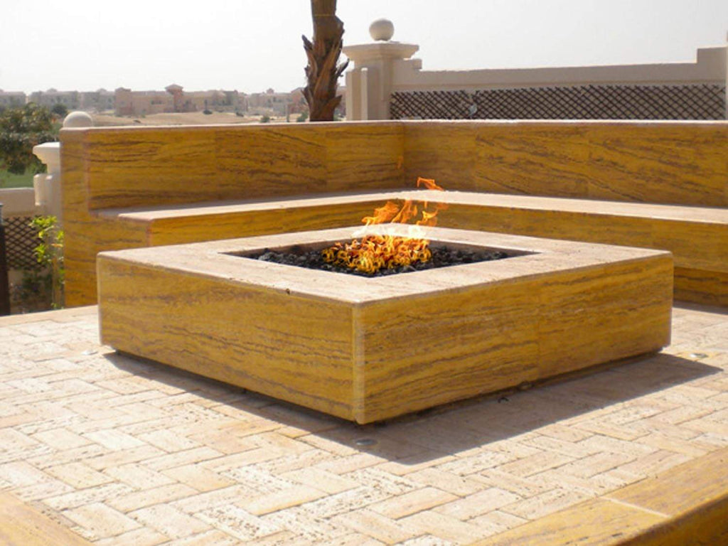 HPC Fire Square Match Light Gas Fire Pit Kit
