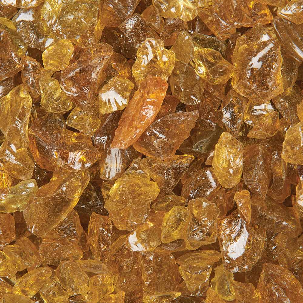 Grand Effects Standard 1/2"-3/4" Chestnut Fire Glass, 25 lbs