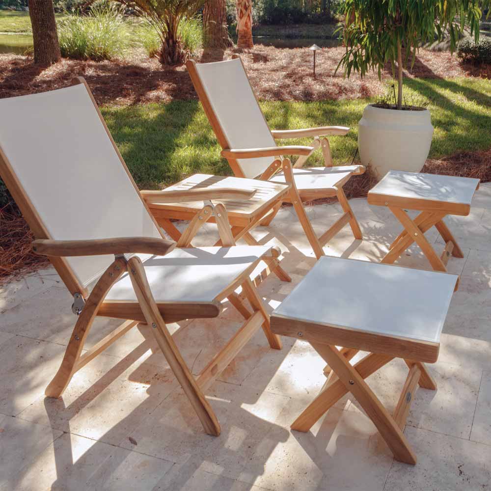 Royal Teak Collection Florida Teak Sling Footrest