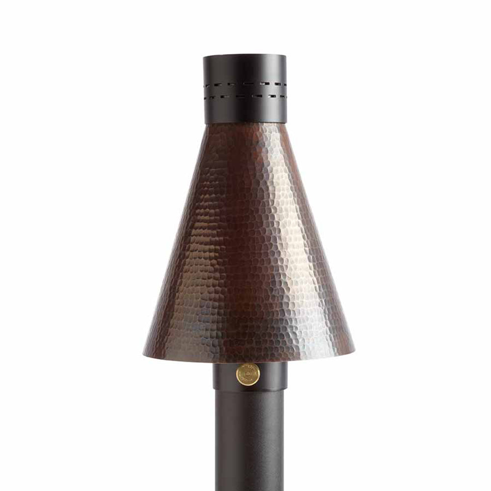 HPC Fire Hammered Copper Match Light Torch Head with 8-Foot Post
