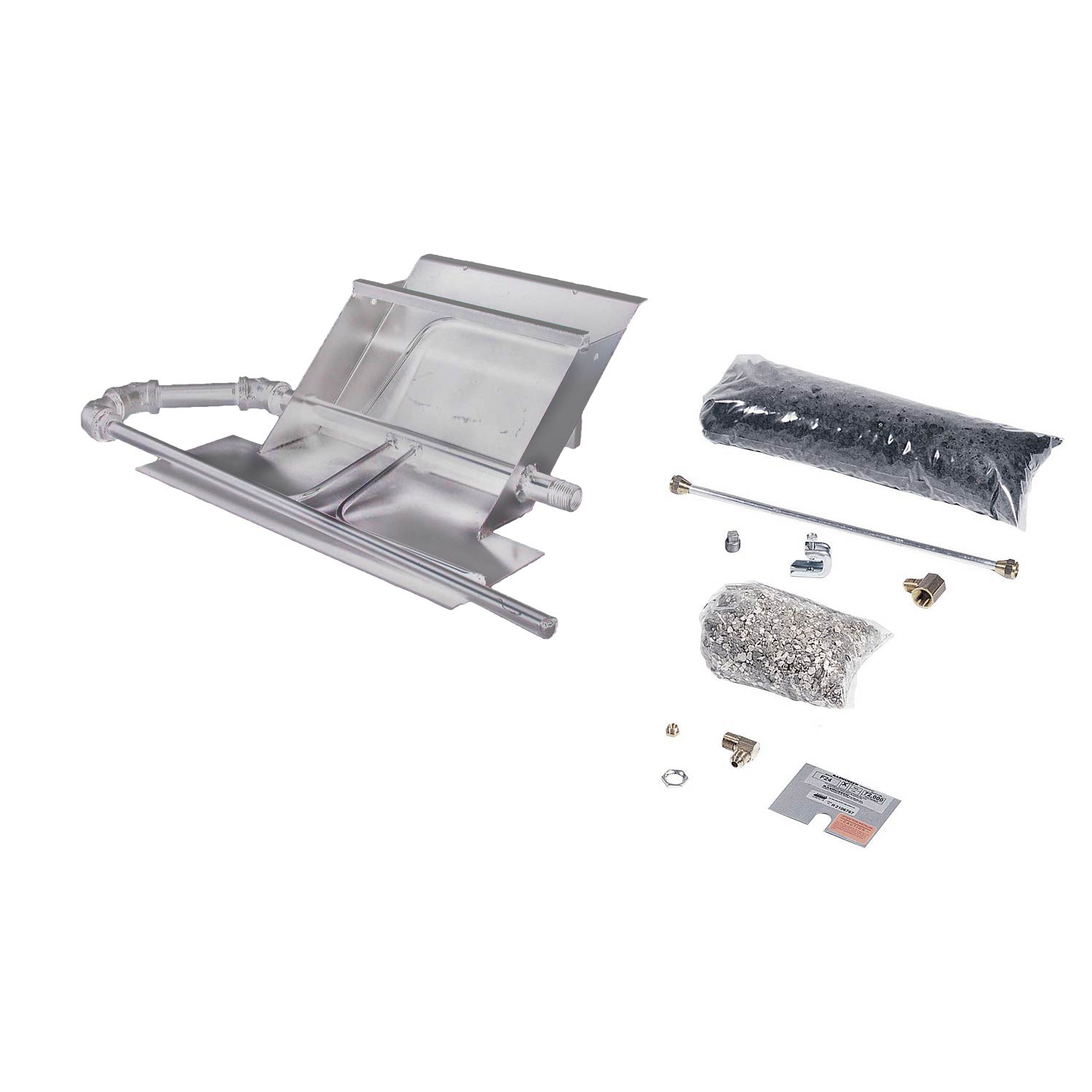 Rasmussen TNA Enhanced Tipi/Andiron Stainless Steel Fireplace Burner Kit