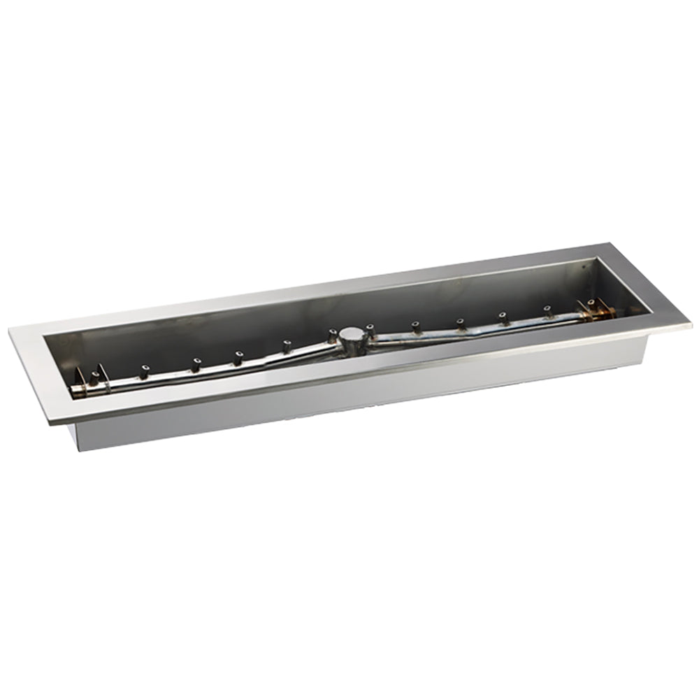 HPC Fire Drop-In Fire Pit Burner Pan, Linear Trough - Burner Included