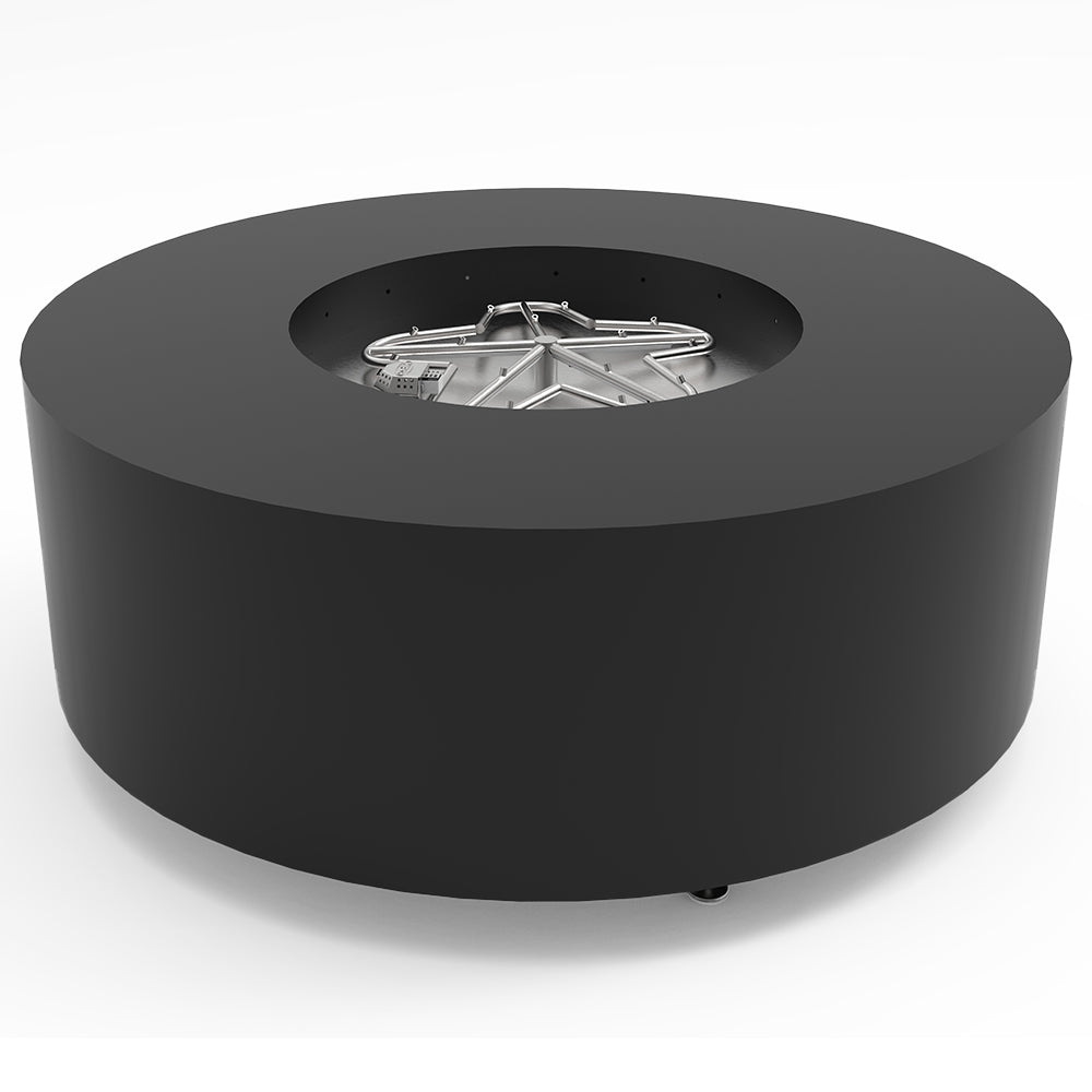 HPC Fire Agni 60-Inch Round Metal Fire Pit with Torpedo Burner