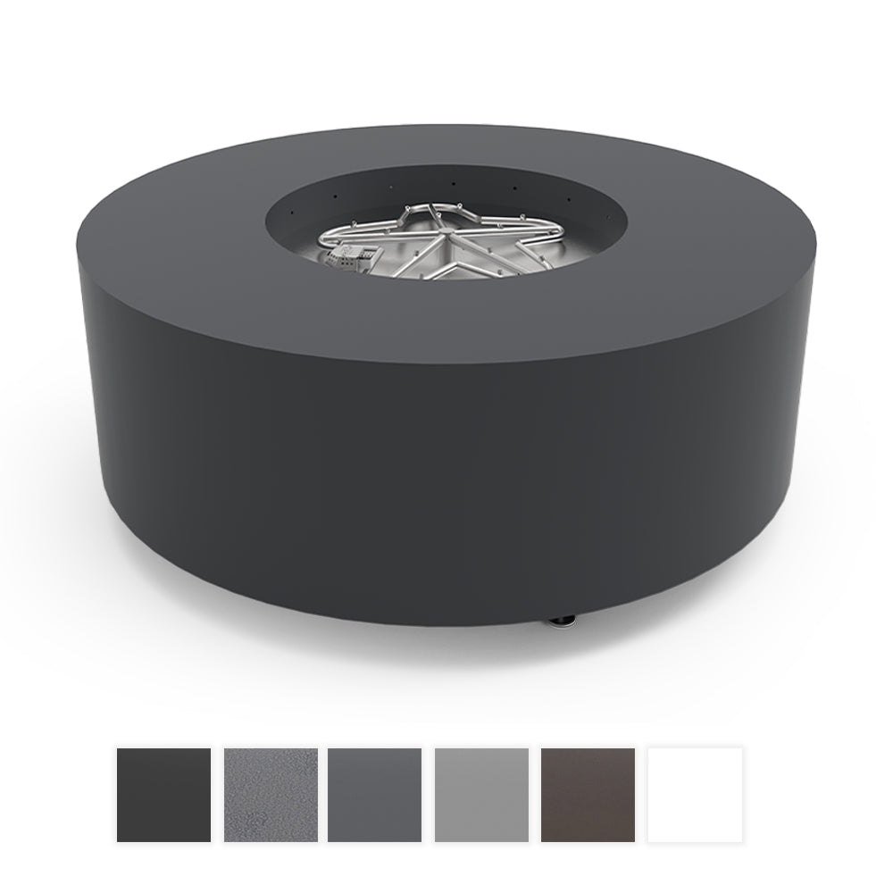 HPC Fire Agni 60-Inch Round Metal Fire Pit with Torpedo Burner