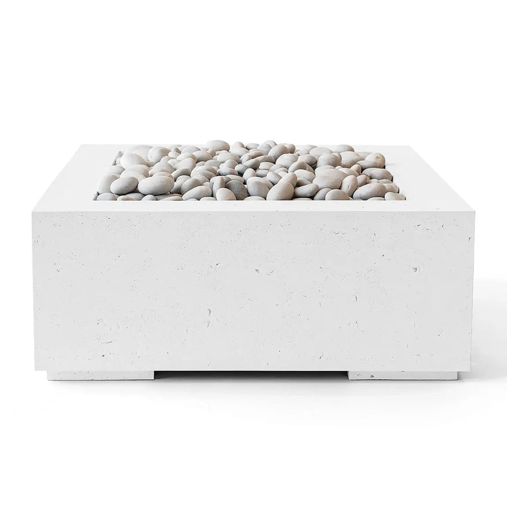 HPC Fire Dekko Alea Square Lightweight Concrete Gas Fire Pit, 32-Inch
