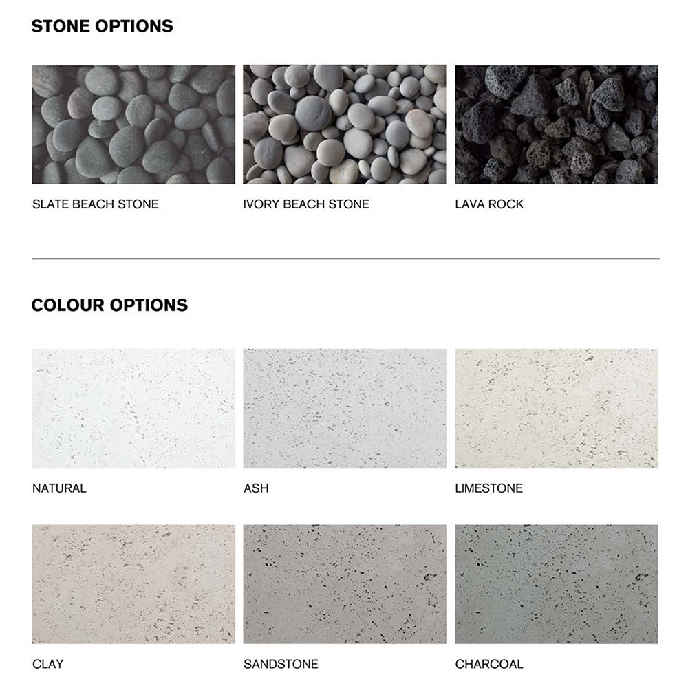 HPC Fire Dekko Sonoma Lightweight Concrete Gas Fire Pit, 72-Inch