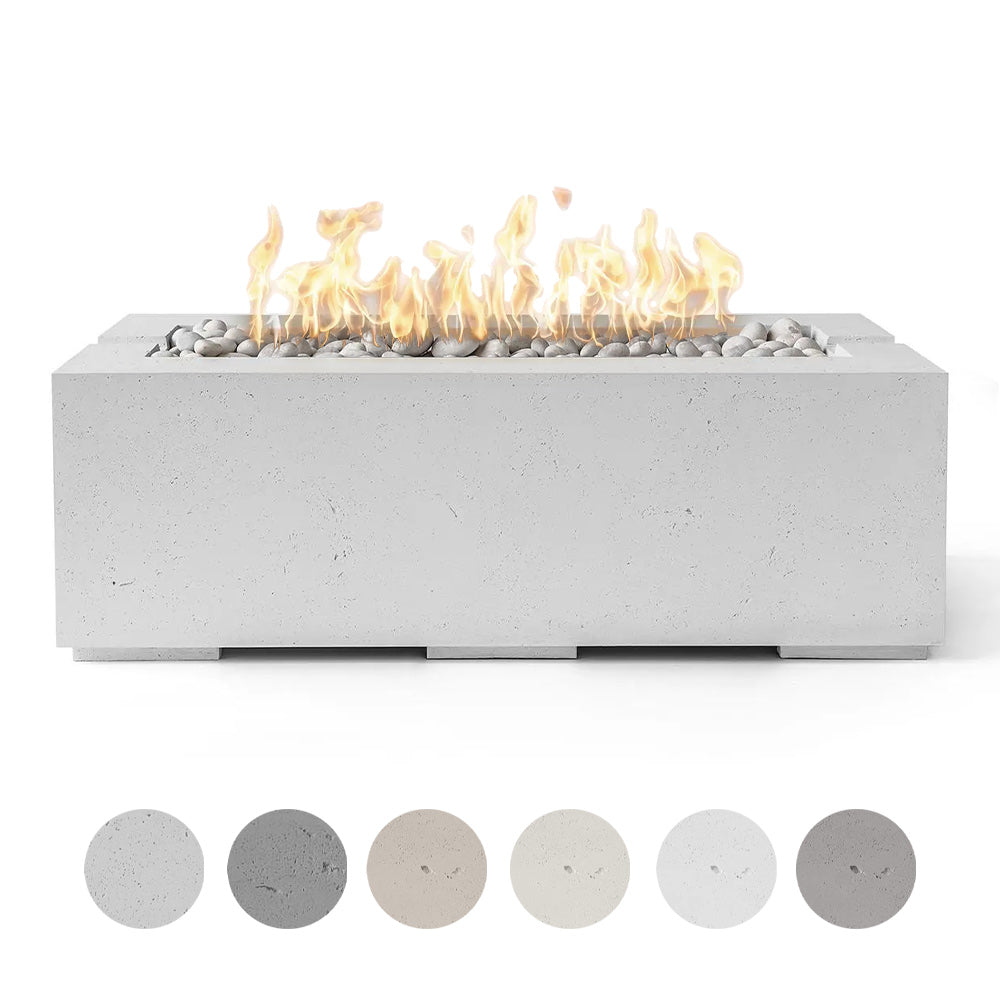 HPC Fire Dekko Avera Lightweight Concrete Gas Fire Pit, 48-Inch