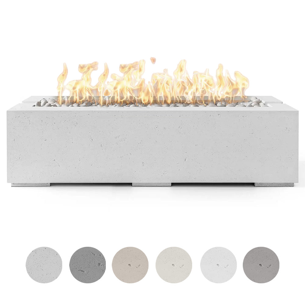HPC Fire Avera Lightweight Concrete Gas Fire Pit, 60-Inch