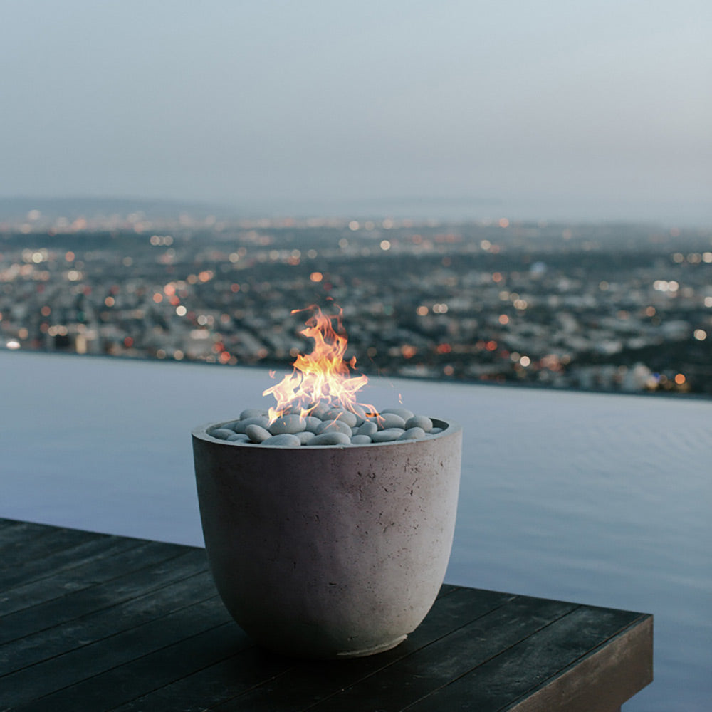 HPC Fire Element Lightweight Concrete Gas Fire Bowl with Matchlight Ignition