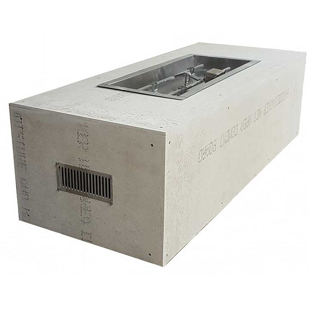 HPC Fire Rectangular 60x24-Inch Unfinished Fire Pit Enclosure for 30x12-Inch Burner Pans