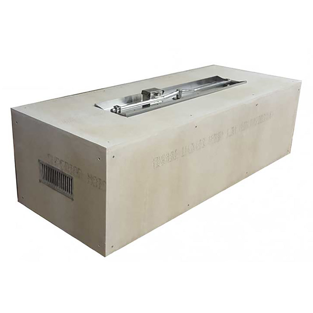 HPC Fire Rectangular 60x24-Inch Unfinished Fire Pit Enclosure for 49x8-Inch Burner Pans